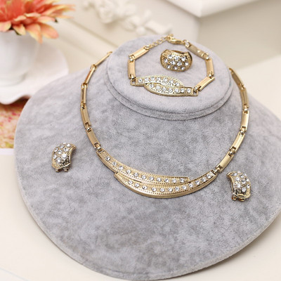 ZOSHI Set de bijuterii rafinat Dubai placat cu aur de lux pentru femeie nigeriană de nuntă, set de bijuterii din margele africane, design de costume