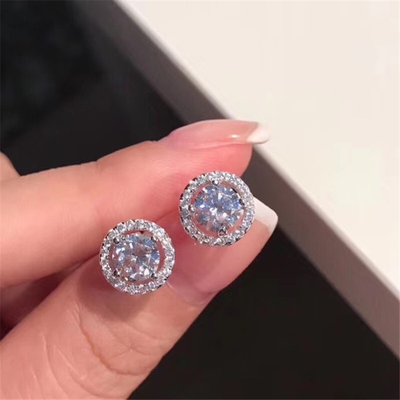 CC Seturi de bijuterii fine pentru femei placate cu aur alb cubic zirconia inel cercei coliere pandantive Bijoux nunta CCAS228