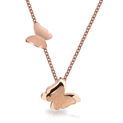 Oțel inoxidabil 316L matuit Fluture Brățară Colier Cercei Set de bijuterii Mireasă Accesorii pentru femei