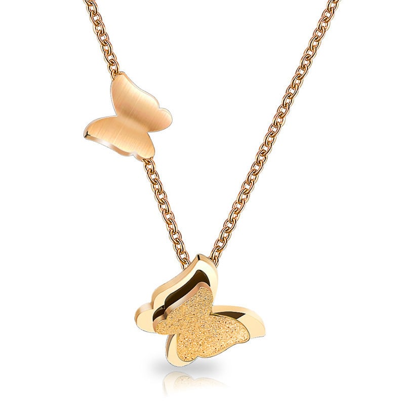 Oțel inoxidabil 316L matuit Fluture Brățară Colier Cercei Set de bijuterii Mireasă Accesorii pentru femei