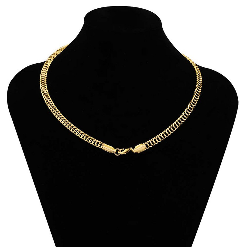 1Sada náhrdelníkov a náušníc, sada šperkov v zlatej farbe pre dievčatá, módny klasický štýl, sada náhrdelníkov a náušníc pre ženy