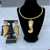 Dubai zlatni setovi nakita za žene Veliki dizajn privjesaka Party Vjenčanje Svadbeni setovi nakita Dubai setovi nakita za žene