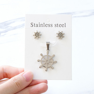 LUXUKISSKIDS rozsdamentes acél női fülbevalók és nyakláncok ékszerkészletek szív afrikai ékszerek Dubai trend esküvői kiegészítők