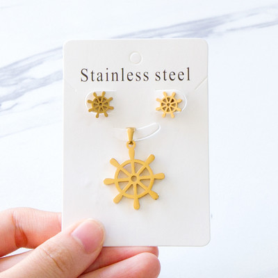 LUXUKISSKIDS rozsdamentes acél női fülbevalók és nyakláncok ékszerkészletek szív afrikai ékszerek Dubai trend esküvői kiegészítők