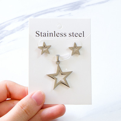 LUXUKISSKIDS rozsdamentes acél női fülbevalók és nyakláncok ékszerkészletek szív afrikai ékszerek Dubai trend esküvői kiegészítők