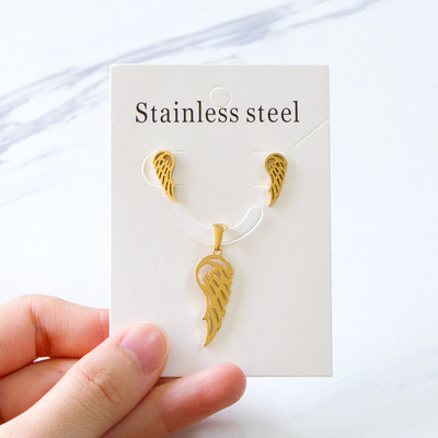 LUXUKISSKIDS rozsdamentes acél női fülbevalók és nyakláncok ékszerkészletek szív afrikai ékszerek Dubai trend esküvői kiegészítők