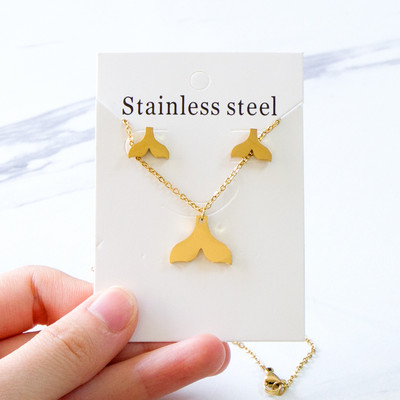 LUXUKISSKIDS rozsdamentes acél női fülbevalók és nyakláncok ékszerkészletek szív afrikai ékszerek Dubai trend esküvői kiegészítők