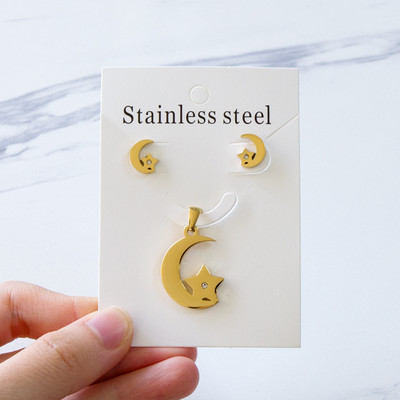 LUXUKISSKIDS rozsdamentes acél női fülbevalók és nyakláncok ékszerkészletek szív afrikai ékszerek Dubai trend esküvői kiegészítők