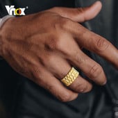 Inel în formă de curea de ceas Vnox de 11 mm pentru bărbați, curea de deget punk din oțel inoxidabil de culoare aurie, bijuterii rock gotice hiphop pentru băiat