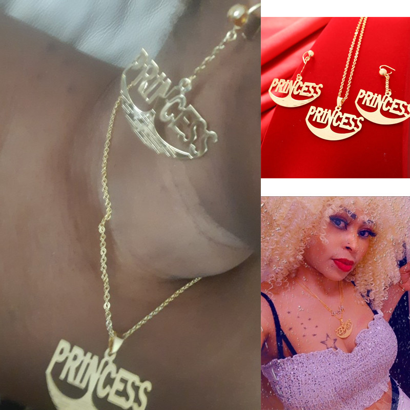 Dubai arany színű betűs ékszerkészletek nőknek afrikai parti esküvői nyaklánc medál fülbevaló ékszer szett eljegyzési ajándékok