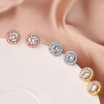 Ekopdee 2021 Νέα πολυτελή λευκά σκουλαρίκια ζιργκόν για γυναίκες Μόδα Κομψό σκουλαρίκι σε ασημί χρώμα Δώρο γυναικεία κοσμήματα