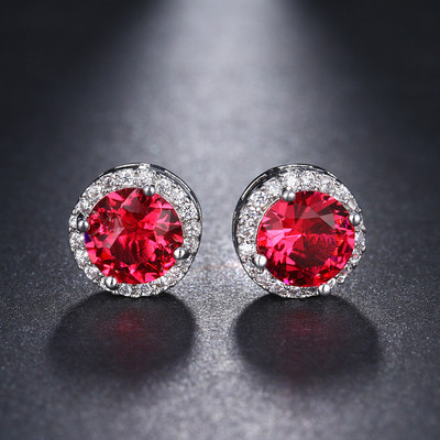 Ekopdee 2021, cercei cu zircon alb de lux pentru femei, cercei eleganti de culoare argintie, cadou de bijuterii de nunta pentru femei