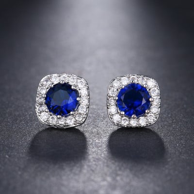 Ekopdee 2021, cercei cu zircon alb de lux pentru femei, cercei eleganti de culoare argintie, cadou de bijuterii de nunta pentru femei