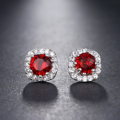 Ekopdee 2021, cercei cu zircon alb de lux pentru femei, cercei eleganti de culoare argintie, cadou de bijuterii de nunta pentru femei