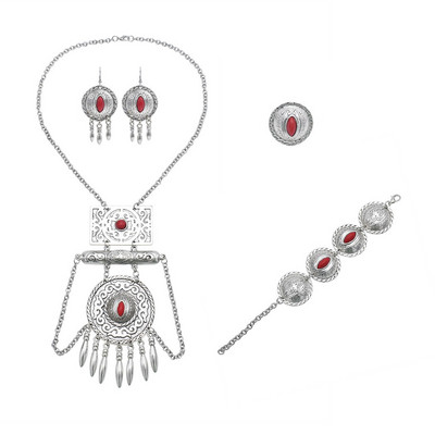 Seturi de bijuterii afgane pentru femei, coliere de cristal colorate cu strasuri, agrafe de păr pentru cercei, seturi de bijuterii afgane indiene de mireasă