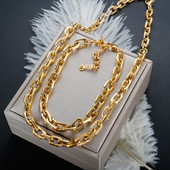 ZMFashion ékszerkészlet fülbevaló karkötő nyaklánc női lányoknak rozsdamentes acél kubai vastag lánc kerek betűs aranyozott