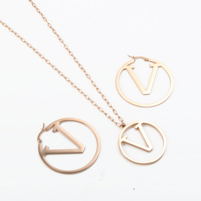 ZMFashion ékszerkészlet fülbevaló karkötő nyaklánc női lányoknak rozsdamentes acél kubai vastag lánc kerek betűs aranyozott