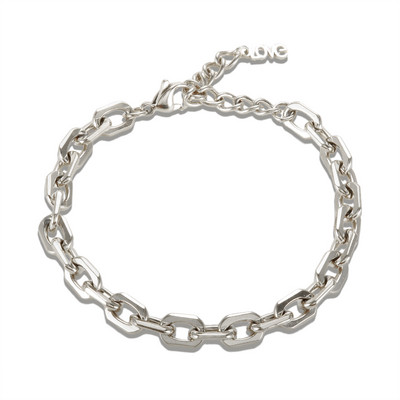 ZMFashion ékszerkészlet fülbevaló karkötő nyaklánc női lányoknak rozsdamentes acél kubai vastag lánc kerek betűs aranyozott