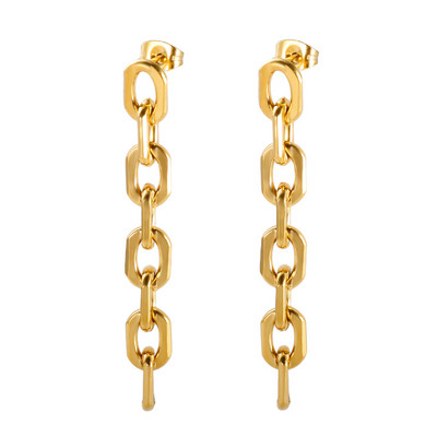 ZMFashion ékszerkészlet fülbevaló karkötő nyaklánc női lányoknak rozsdamentes acél kubai vastag lánc kerek betűs aranyozott