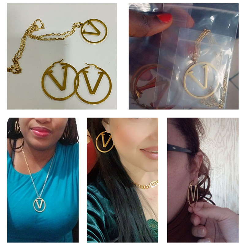 ZMFashion ékszerkészlet fülbevaló karkötő nyaklánc női lányoknak rozsdamentes acél kubai vastag lánc kerek betűs aranyozott