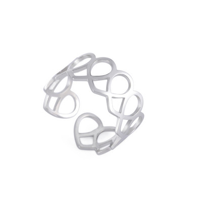 Teamer nerūdijančio plieno žiedai moterims, reguliuojamas raganos mazgas, širdis, gėlė, gyvatė, kryžius, pirštų žiedas, papuošalai Valentino dienos dovana