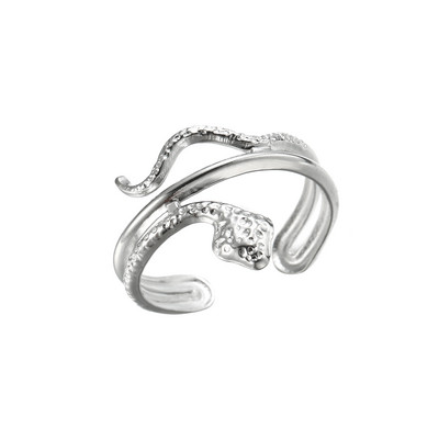 Teamer nerūdijančio plieno žiedai moterims, reguliuojamas raganos mazgas, širdis, gėlė, gyvatė, kryžius, pirštų žiedas, papuošalai Valentino dienos dovana