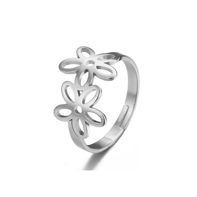 Teamer nerūdijančio plieno žiedai moterims, reguliuojamas raganos mazgas, širdis, gėlė, gyvatė, kryžius, pirštų žiedas, papuošalai Valentino dienos dovana