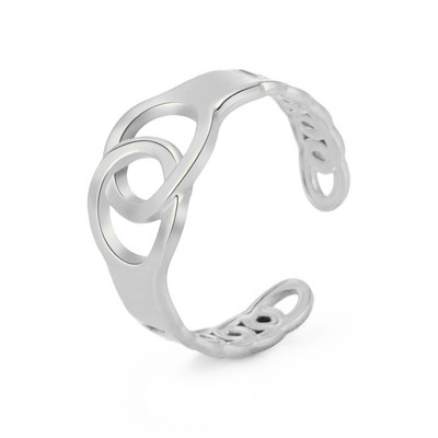 Teamer nerūdijančio plieno žiedai moterims, reguliuojamas raganos mazgas, širdis, gėlė, gyvatė, kryžius, pirštų žiedas, papuošalai Valentino dienos dovana