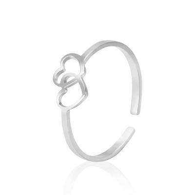 Teamer nerūdijančio plieno žiedai moterims, reguliuojamas raganos mazgas, širdis, gėlė, gyvatė, kryžius, pirštų žiedas, papuošalai Valentino dienos dovana