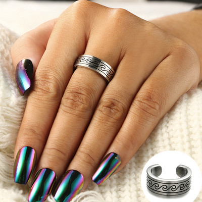 Inel de perle la modă Deschidere în formă de U Inel de culoare auriu reglabil pentru femei Bijuterii noi