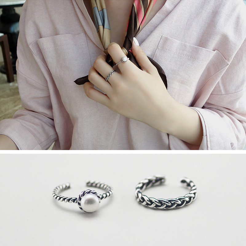 Inel de perle la modă Deschidere în formă de U Inel de culoare auriu reglabil pentru femei Bijuterii noi