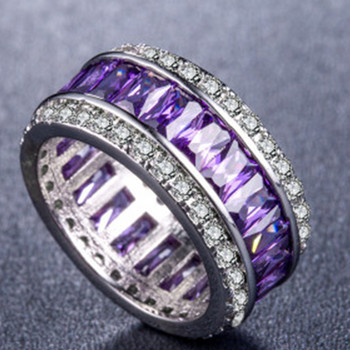 Milangirl Луксозни романтични сватбени годежни кръгли пръстени с циркон за двойка пръстени за жени Бижута Пръстен