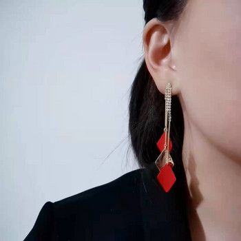 Exaggerated Geometric Long Tassel Korean Earrings Ασυνήθιστα σκουλαρίκια 2022 Trend κρεμαστά σκουλαρίκια Εξαιρετικά κοσμήματα για γυναίκες