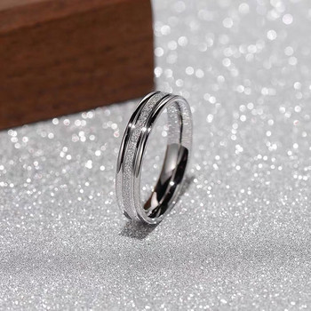 KNOCK Rose Gold Χρώμα Frosted Finger Ring Δαχτυλίδι γάμου δαχτυλίδι αρραβώνων Κοσμήματα 316L από ανοξείδωτο ατσάλι Κορυφαία ποιότητα Never Fade