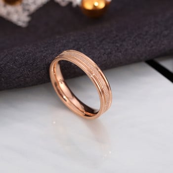 KNOCK Rose Gold Χρώμα Frosted Finger Ring Δαχτυλίδι γάμου δαχτυλίδι αρραβώνων Κοσμήματα 316L από ανοξείδωτο ατσάλι Κορυφαία ποιότητα Never Fade