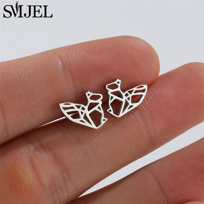 Nerezová oceľová lastovička Malé náušnice s viacerými malými vtáčikmi, dámske šperky s holubicou, plameniakmi, papagájom, vetvou, kolibríkom, žeriavom