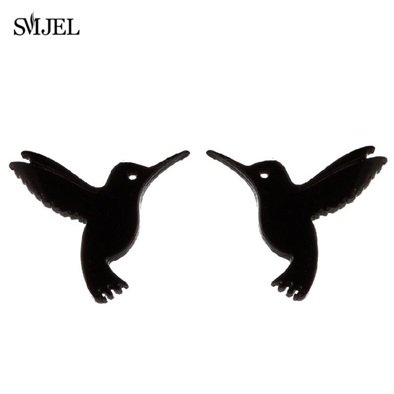 Cercei mici de rândunică din oțel inoxidabil, bijuterii cu mai multe păsări mici, femei, porumbel, flamingo, ramură, papagal, pasăre colibri, crampoane