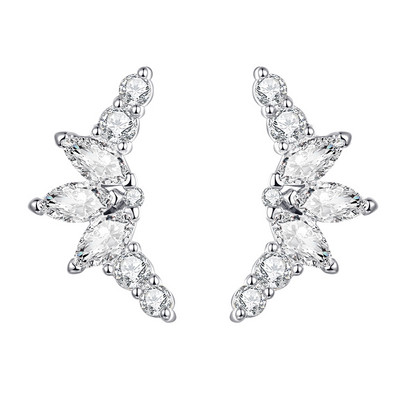 Kórejské módne kubické zirkónové žlté strieborné náušnice pre ženy, zásnubné svadobné trendy šperky darček dievčatá