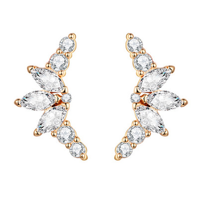 Kórejské módne kubické zirkónové žlté strieborné náušnice pre ženy, zásnubné svadobné trendy šperky darček dievčatá