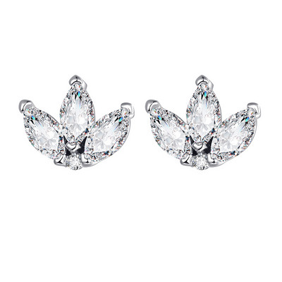 Kórejské módne kubické zirkónové žlté strieborné náušnice pre ženy, zásnubné svadobné trendy šperky darček dievčatá