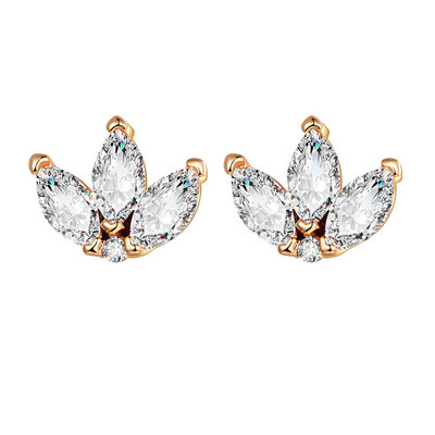 Kórejské módne kubické zirkónové žlté strieborné náušnice pre ženy, zásnubné svadobné trendy šperky darček dievčatá