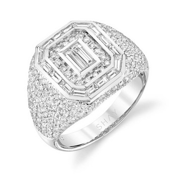 Ofertas Хип-хоп стил Модерни мъжки пръстени Меден пръстен Iced Out Bling Pave Кубичен цирконий Геометрия Пръстен Талисмани