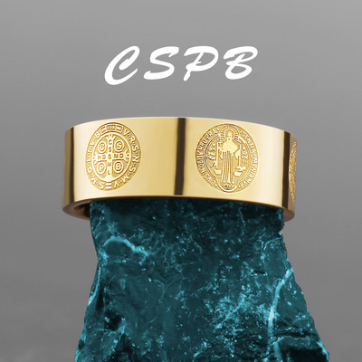 Nerūdijančio plieno Katalikų Kryžiaus Tikėjimo Amuletas Biblija Unisex žiedas Kelių stilių papuošalai Kūrybinių dovanų didmeninė prekyba