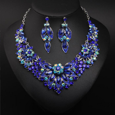 Flori exagerate bijuterii de lux set de colier retro stil nou Accesorii de bijuterii din aliaj de calitate superioară pentru femei