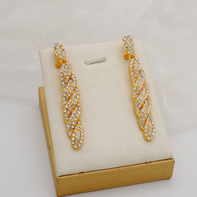 Zlaté náušnice s kameňom, párty šperky, dámske svadobné šperky, sady, kameň, prívesok, náušnice, visiace náušnice