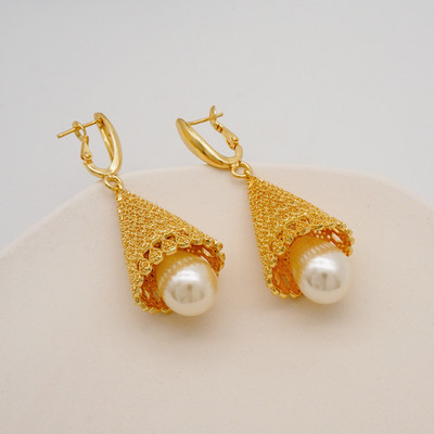 Zlaté náušnice s kameňom, párty šperky, dámske svadobné šperky, sady, kameň, prívesok, náušnice, visiace náušnice