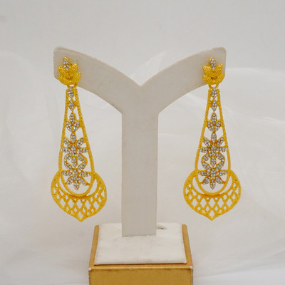 Zlaté náušnice s kameňom, párty šperky, dámske svadobné šperky, sady, kameň, prívesok, náušnice, visiace náušnice