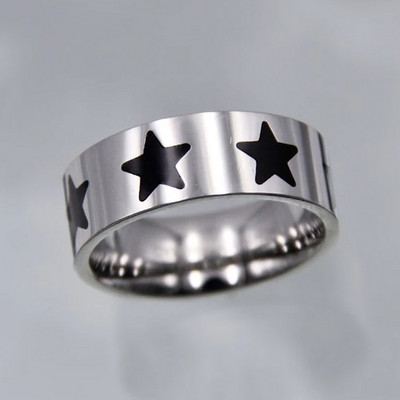 Újdonságok Hip-hop Punk rozsdamentes acél pillangó lánggyűrű Vintage gótikus csillagkeresztes gyűrűk nőknek férfi páros divatékszerek