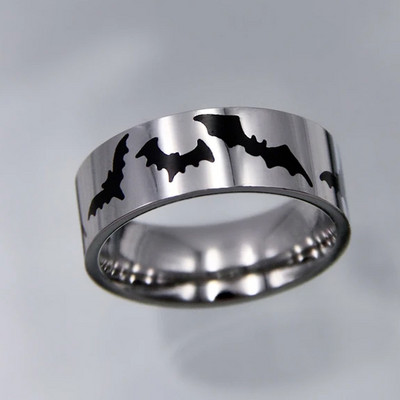 Újdonságok Hip-hop Punk rozsdamentes acél pillangó lánggyűrű Vintage gótikus csillagkeresztes gyűrűk nőknek férfi páros divatékszerek