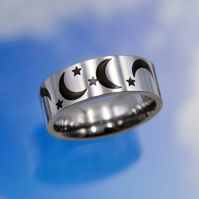 Újdonságok Hip-hop Punk rozsdamentes acél pillangó lánggyűrű Vintage gótikus csillagkeresztes gyűrűk nőknek férfi páros divatékszerek